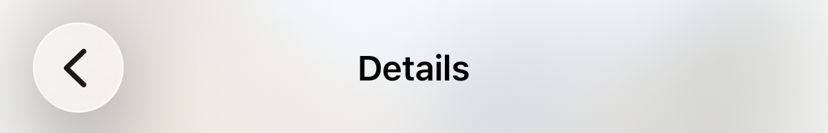 Header blur effect systemChromeMaterial